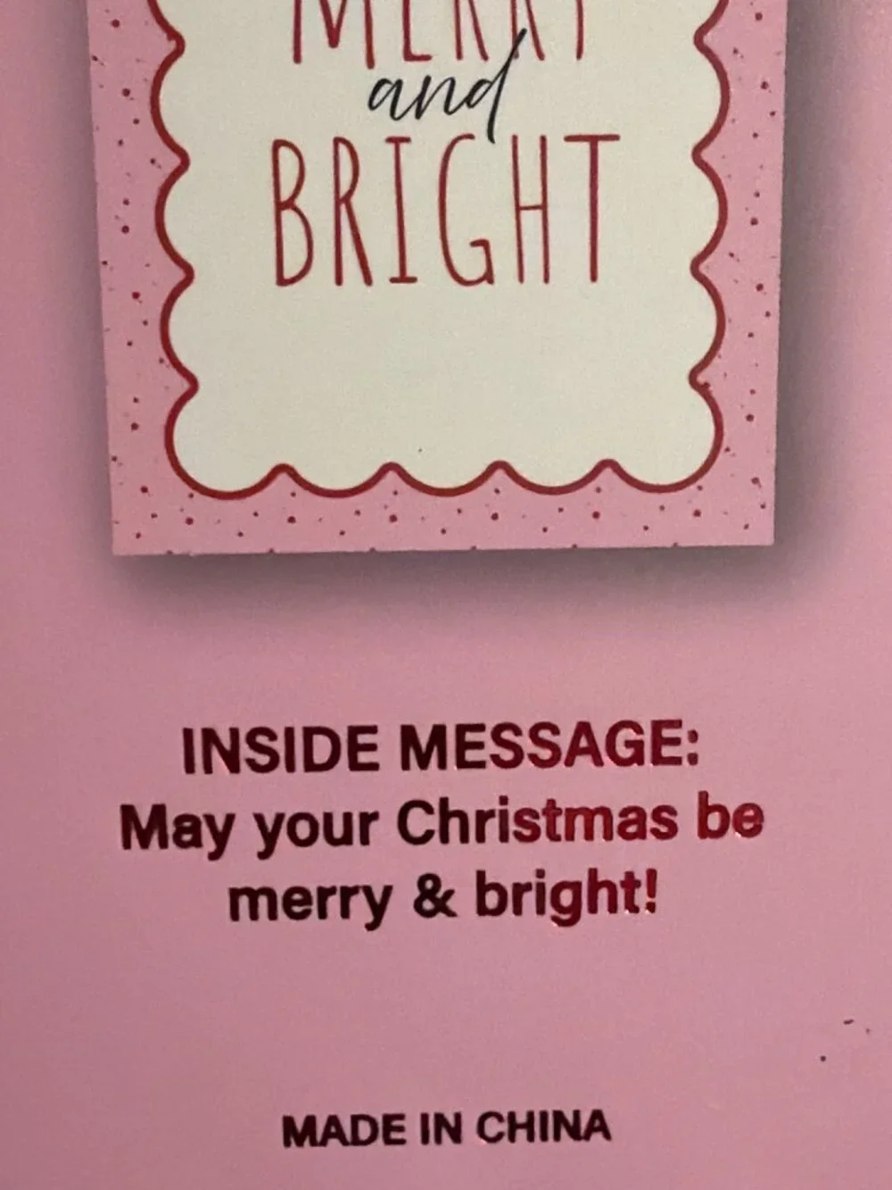 Set 20 Merry Bright Holiday Greeting Cards Envelopes Pink Red Bows Polka Dot NEW